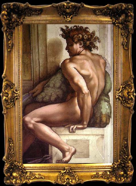 framed  Michelangelo Buonarroti Ignudo, Ta026